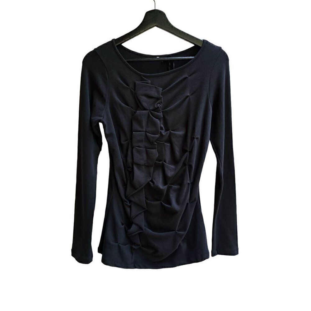 Jarbo Women's Long Sleeve Ruched TopPima Cotton & Lycra Made In Peru, Size Small